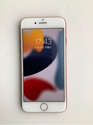 iPhone7 レッド128GB SIM バッテリー100% ロック解除済