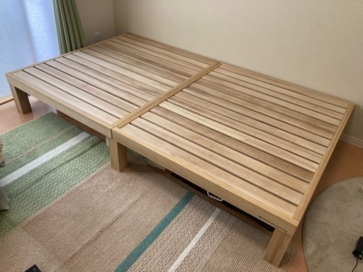 【家具の里】桐すのこベッド(セミダブル)