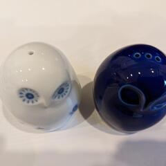 美濃焼　塩コショウ入れ　フクロウの画像