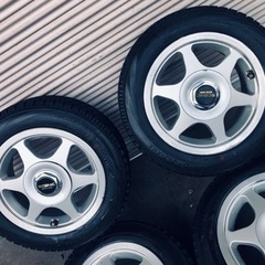 冬タイヤ 155/65R13 便利なマルチホイール付き バリ山バリ溝スタッドレス4本組の画像