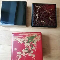 お重　一段×2セット、二段×1セット