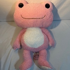 かえるのピクルス　さくらBIGぬいぐるみ　目に傷があります