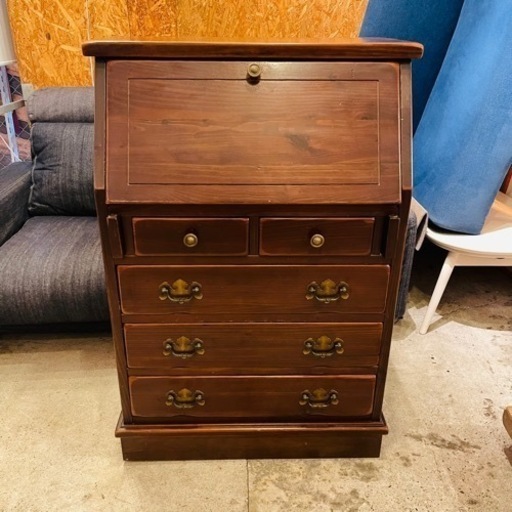 【売約済み】　【実質表示価格より２０％お値引き！！】　飛騨産業 キツツキ 上級品 フロンティア 無垢多用 ライティングビューロ 勉強机 書斎机 鏡台ドレッサー デスク チェストライティングデスク　FRONTIER