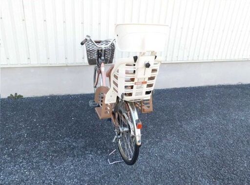 新基準 2010 子供乗せ仕様! Panasonic リチウムビビDX BE-END432 アンティークローズ 6.6Ah 新品サドルに交換! 車体＆バッテリー極めて良好! 自561