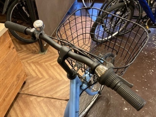 【前後タイヤ新品！】6段変速　26インチ自転車　水色
