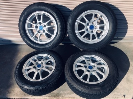 冬タイヤ 195/65R15 ブリヂストン製PCD114.3アルミ付きブリザック4本組