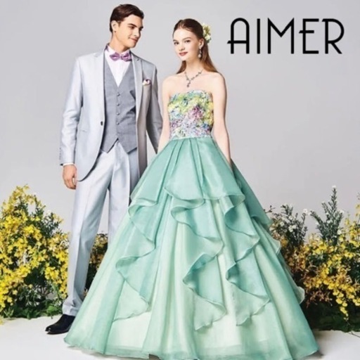 AIMER ラメスパンチュール ラッフルドレス