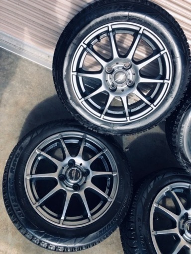 冬タイヤ 155/65R14 軽自動車コンパクトカー用アルミ付きブリヂストン製スタッドレス バリ山4本組