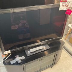 ☆中古￥16,800！【会員価格￥14,800】Panasonic　パナソニック　42インチ液晶テレビ　家電　ホームシアターシステムテレビ台セット　2011年製　TH-P42GT3型　【BK188】