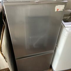 ☆中古￥14,800！【会員価格￥13,800】AQUA　157㍑2ドア冷蔵庫　家電　2018年製　AQR-16E5(S)型　幅53cmｘ奥行58cmｘ高さ116cm　【BK190】