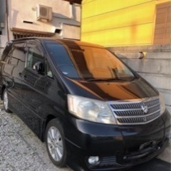 トヨタ　アルファード　人気のブラック　ナビ付き　ワゴン車　スライド