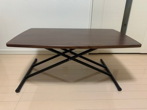 ローテーブル　85×55  高さ5段階調整　折り畳み可能