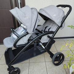 Joie ベビーカー エヴァライトデュオ グレー レインカバー付属