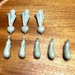 茄子とカブの箸置き計8本