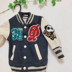 PuiPui 裏起毛 スタジャン  スタジアムジャンパー　あったか裏起毛　80の画像