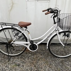 ●dixhuit 26インチ 自転車●6段変速 白の画像