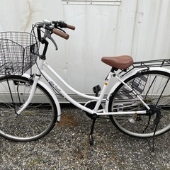 ●dixhuit 26インチ 自転車●6段変速 白