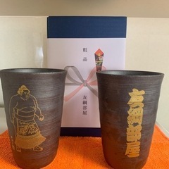 大相撲ファンの方へ有田焼素焼きタンブラーの画像