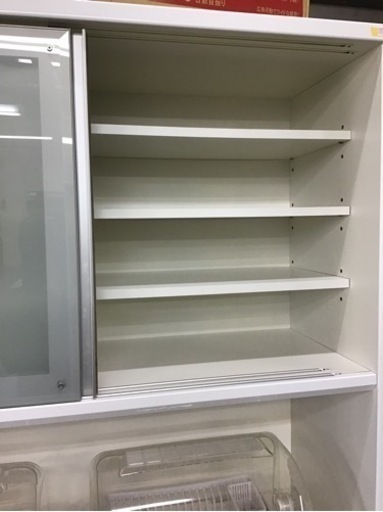 ●販売終了●レンジボード　キッチンボード　食器棚　中古品　※1番下引き出しテープ補修あり