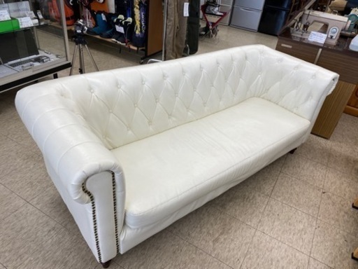 3人掛　ソファ　白　※120909