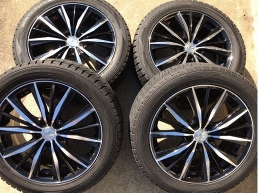 225/50R18 スタッドレス 4本セット ウェッズ レオニス ダンロップ