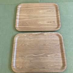 無印良品　木製タモ　トレー　大　２枚（廃盤品）