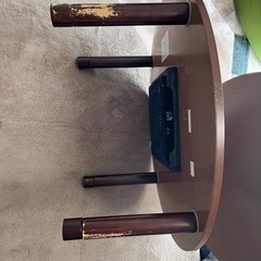 お取引中　円形コタツ　木目　布団付きの画像