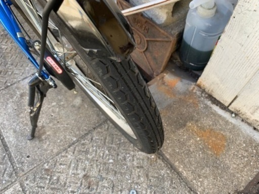 ??　折りたたみ自転車　２０インチ　青