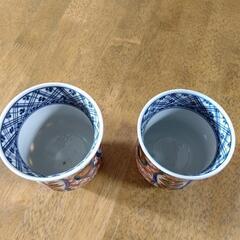 赤絵　夫婦湯呑の画像
