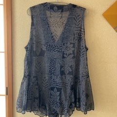 ノースリーブカーディガン Lの画像