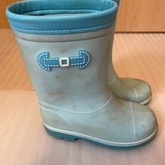 子供用長靴　水色　18cm