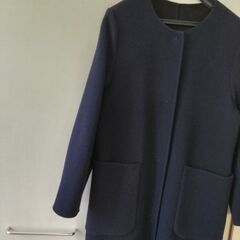 【美品】組曲 ウールｶｼﾐﾔノーカラーロングコートの画像