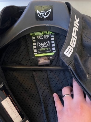 BERIK Racing Suit LS1-10417-BK Black/White Berick Racing Suit Size: