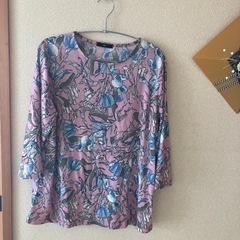 7分丈カットソー ピンク系 LL