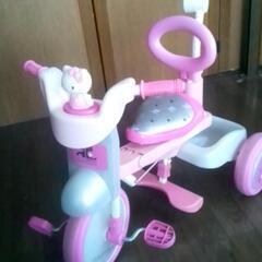 【お値下げしました】　ハローキティ　三輪車　ピンクの画像