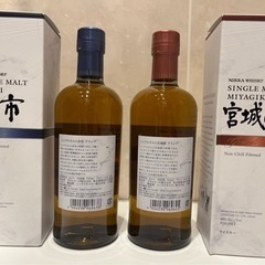 値下げしました！余市シングルモルトグランデ　宮城峡シングルモルトグランデ　2本セットの画像