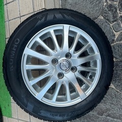 エブリィワゴンにて使用　バリ山　スタッドレスタイヤホイール　4本セット