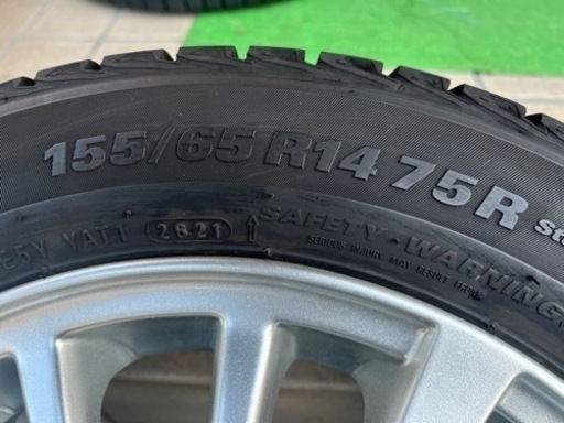 エブリィワゴンにて使用　バリ山　スタッドレスタイヤホイール　4本セット
