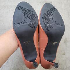 ダブルチャカ ハイヒール 22.0cm 22cm サーモンピンクの画像