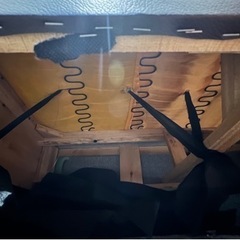 合皮2人用ソファー（ジャンク品）の画像