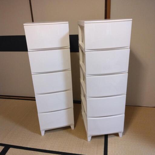 ⭐受け渡し予定者決定⭐②引き出し収納5段　白　2個