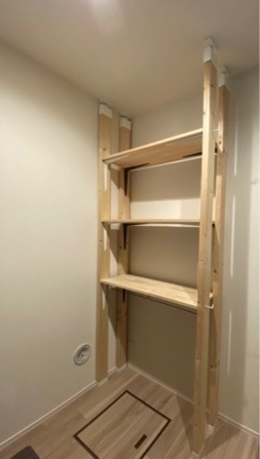 キッチン背面収納　木製　棚　飾り棚