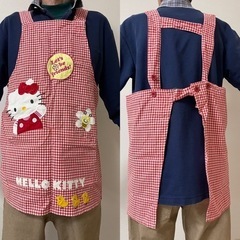 【中古】Sanrio キティー　訳ありエプロン