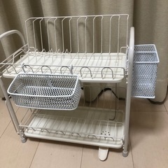 【取引完了】ニトリ　水切りラック　2段　スリムの画像