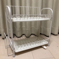 【取引完了】ニトリ　水切りラック　2段　スリムの画像