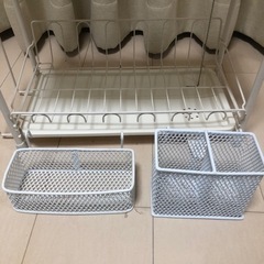 【取引完了】ニトリ　水切りラック　2段　スリムの画像
