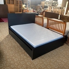 激安‼️IKEAダッブルベッドセット??サイズ140x200cm?引き出し付き㊗️配達可能??