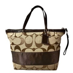 COACH コーチ シグネチャー ストライプ トートバッグ