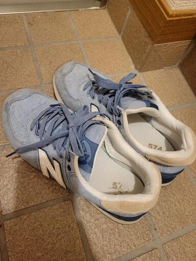 new balance　574　デニム　24センチ