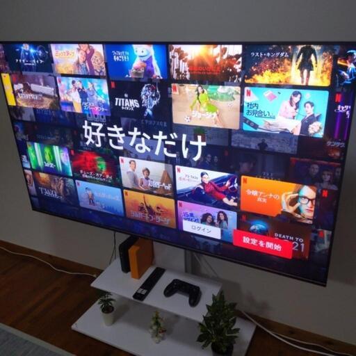 テレビ(ハイセンス)　65型　テレビ台付